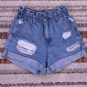 Ripped Jean Shorts